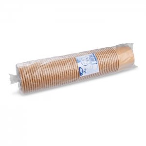 miska papírová kulatá hnědá 500ml, 50ks