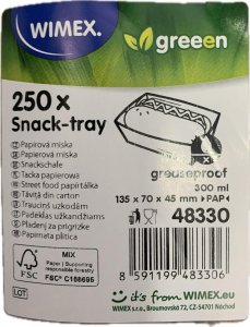 Miska papírová hnědá kraft 500ml, 100ks