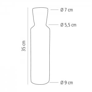 Karafa LINES skleněná s víčkem 1,5 l