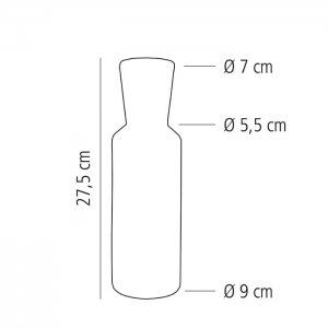 Karafa LINES skleněná s víčkem 1 l