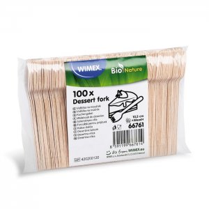 Dřevěná vidlička na moučník, 10,5 cm / 100ks