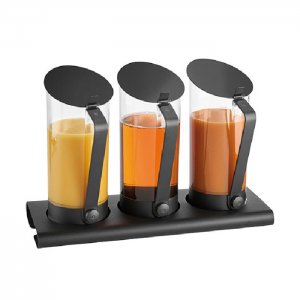 WMF Professional Zásobník na džus / cereálie, sada 3 ks, neutrální / černá