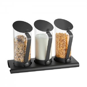 WMF Professional Zásobník na džus / cereálie, sada 3 ks, neutrální / černá