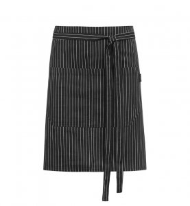 GREIFF Zástěra BISTRO 90 x 50 cm, černobílý proužek