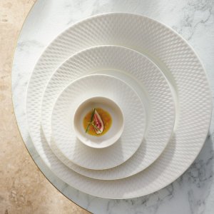 Bauscher Mělký talíř PURITY REFLECTIONS, se širokým okrajem, relief, 30 cm