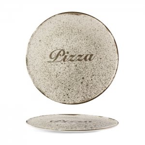 G. Benedikt Talíř na pizzu BASIC 32 cm, dekor Rustic olive + logo Pizza