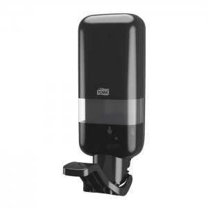 Tork Zásobník na mýdlo a dezinfekční prostředky s loketní pákou S4, černý