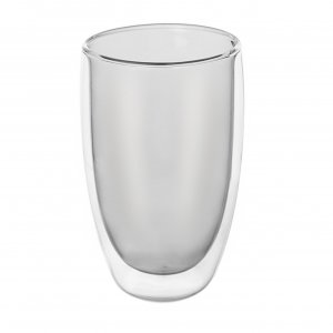 Dvoustěnná sklenice DOUBLE latte 0,5 l šedá, sada 2ks