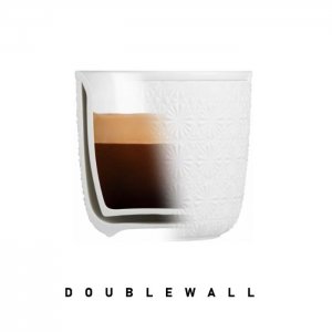 G. Benedikt DOUBLEWALLS Porcelánový dvoustěnný šálek WAVE raw, 18 cl