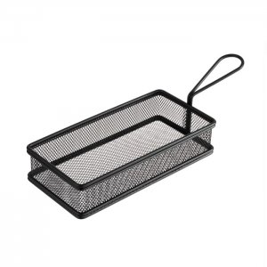 Fritovací košík Snack-holder 21,5 x 10,5 cm, výška 4,5cm černý
