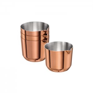 APS Mlékovka / omáčník ALUURE 0,03l, nerez/měď, 4ks