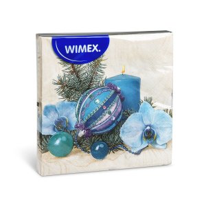 ubrousky 3-vrstvé, 33 x 33 cm 20ks modrá výzdoba