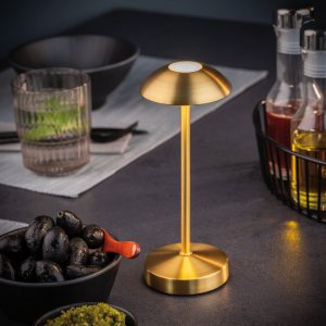 APS Stolní lampa ALVA - zlatá, výška 20,5 cm