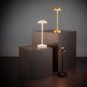 APS Stolní lampa ALVA - zlatá, výška 20,5 cm