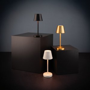 APS Stolní lampa MERLE MICRO zlatá, výška 20 cm