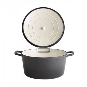 APS Litinový hrnec s poklicí 5 STARS prům. 28 cm, 6l, šedý