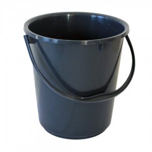 Plastové vědro 10 l, barva antracit-černá
