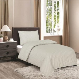 Ložní souprava TREND - šedo-bílý proužek, 140 x 200 + 70 x 90 cm