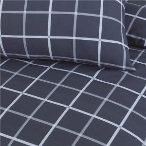 Ložní souprava TREND - šedá kostka, 140 x 200 + 70 x 90 cm