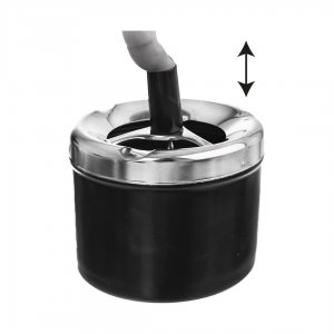 Popelník kov/plast Push pr. 9cm