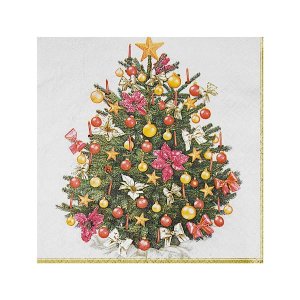 ubrousky 3-vrstvé, 33 x 33 cm 20ks vánoční stromek