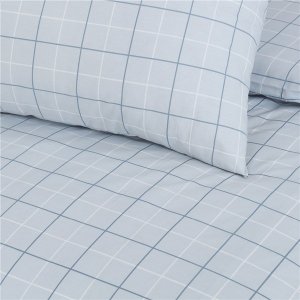 Ložní souprava TREND - světle  modrá kostka, 140 x 200 + 70 x 90 cm