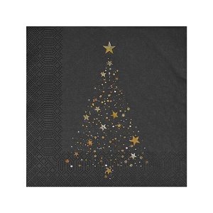 ubrousky 3-vrstvé, 33 x 33 cm 20ks vánoční motiv, stromek