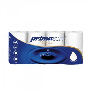 Toaletní papír primaSOFT Exclusive Maxi 3vr., 250út/8 ks - bílý šíře 9,3cm, návin 30m