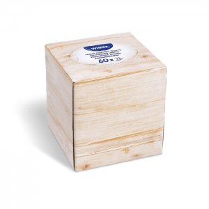 Kosmetické ubrousky, 3-vrstvé bílé, 60 ks krychle