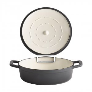 Litinový pekáč s poklicí 5 STARS 25x25 cm šedý 2,5l