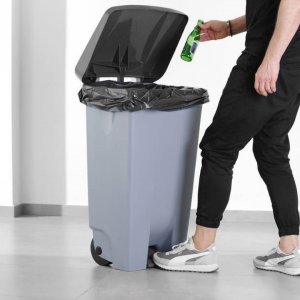 APS Víko k nádobě na odpadky s pedálem, černé (182806)