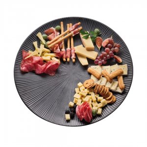 APS Melaminový servírovací talíř NERO, průměr 50 cm, černý