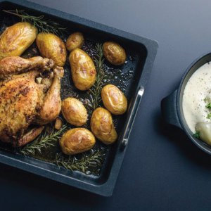 AMT Gastroguss Gastronádoba s držadly GN 2/4-2 cm, vhodné na indukci