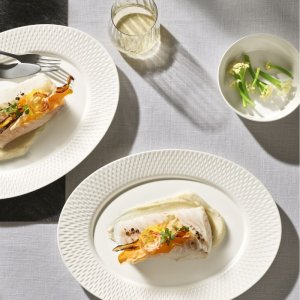 Bauscher Oválný talíř PURITY REFLECTIONS, relief, 38 x 28 cm