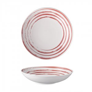 G. Benedikt Polohluboký talíř ISABELLE, 26 cm, dekor Cycle red