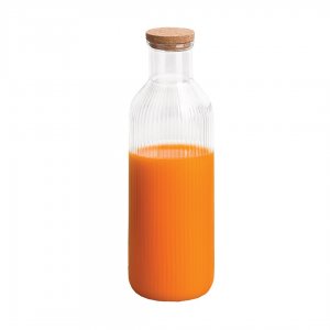 APS karafa LINES skleněná s víčkem 1 l hladká