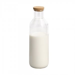 APS karafa LINES skleněná s víčkem 1 l hladká