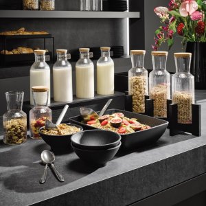 APS deska s výřezem na 4 karafy VALO, břidlice, 53x16,2 cm