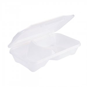 Contacto menu box opakovaně použitelný GN1/4 dělený polypropylen bílý