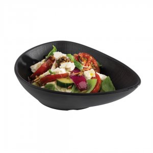 APS Melaminová miska NERO, 23 x 18 cm, oválná, černá