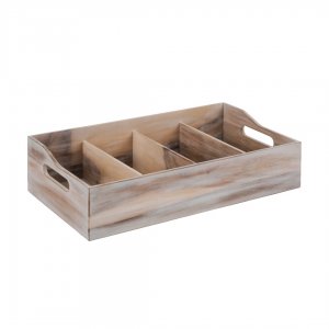 APS Box na příbory VINTAGE WHITE, dřevěný