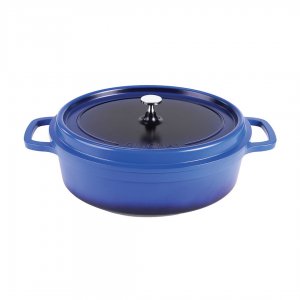 Contacto Hrnec s poklicí ovál AluChef 35 cm x 29 cm / modrý