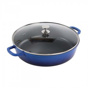 Contacto Pánev kulatá se skleněnou poklicí AluChef 32 cm / modrá