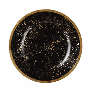 APS Dřevěná mísa MANGO, průměr 37 cm, zlatočerná