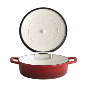 APS Litinový pekáč s poklicí 5 STARS, 25 x 25 cm, červený 2,5l