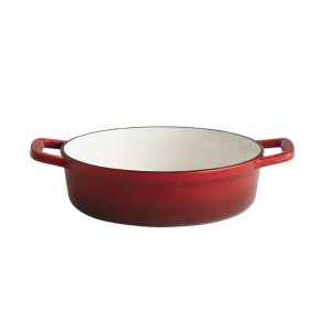 APS Litinový pekáč s poklicí 5 STARS, 25 x 25 cm, červený 2,5l