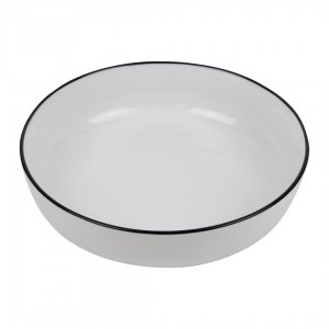 SVING Hluboký talíř FUTURE Black rim 20 cm