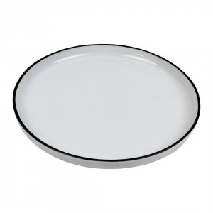 SVING Mělký talíř FUTURE Black rim 20 cm