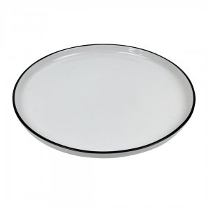 SVING Mělký talíř FUTURE Black rim 24 cm