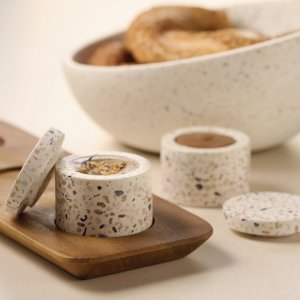 APS dóza, sada 2ks, pr. 6CM, 40ml, TERRAZZO beton béžová